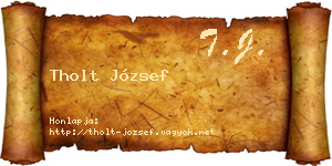 Tholt József névjegykártya