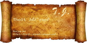 Tholt József névjegykártya